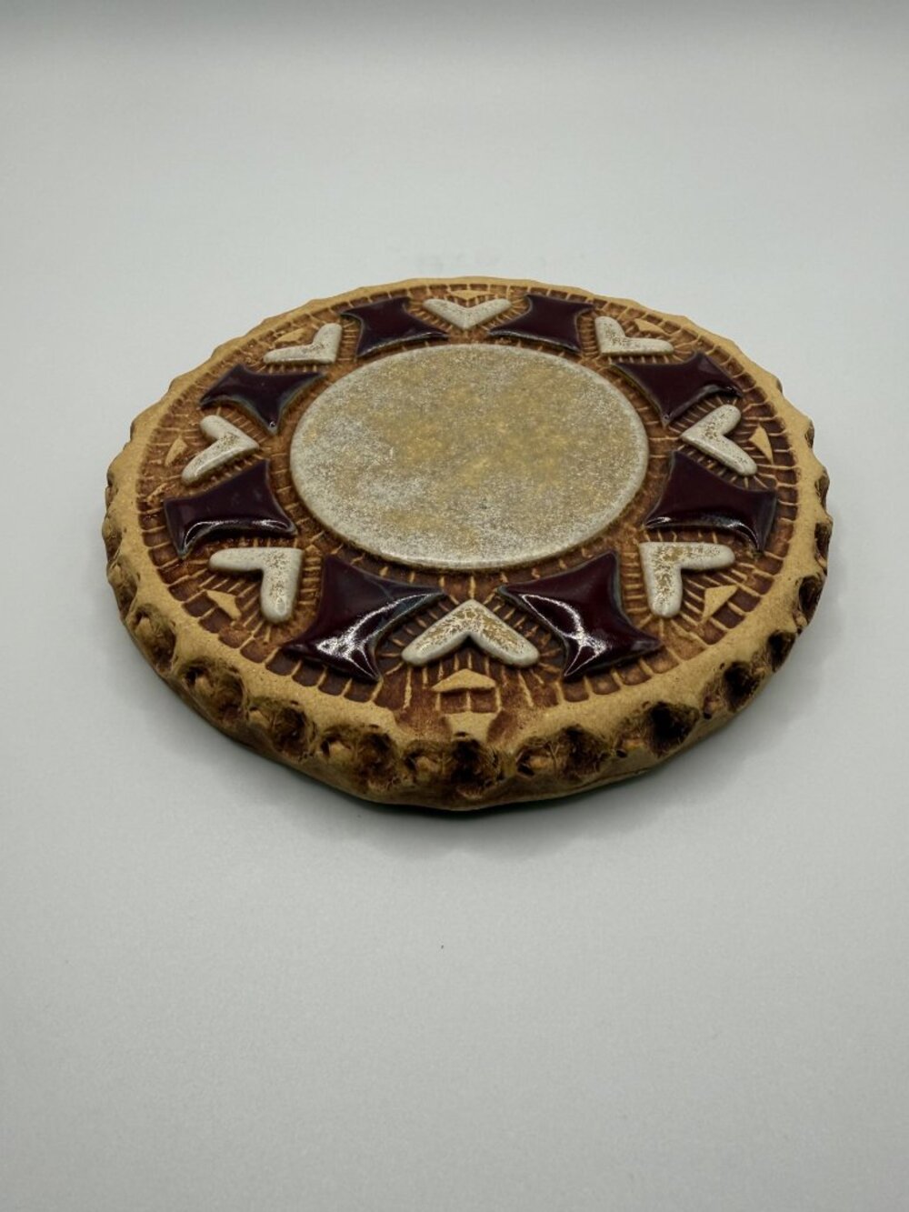 VTG Jane Ashley Stoneware Pottery Trivet/Bread Warmer